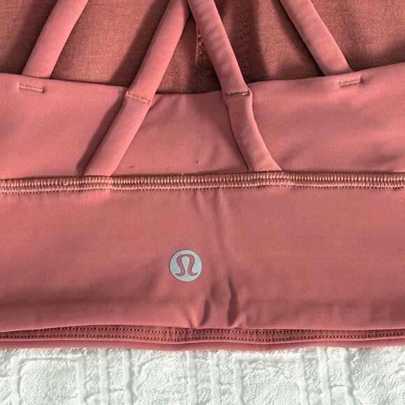 Lululemon Energy Bra High Neck Long Line Tough Briar Rose 6 Bundle Reusable Tote - Picture 6 of 8